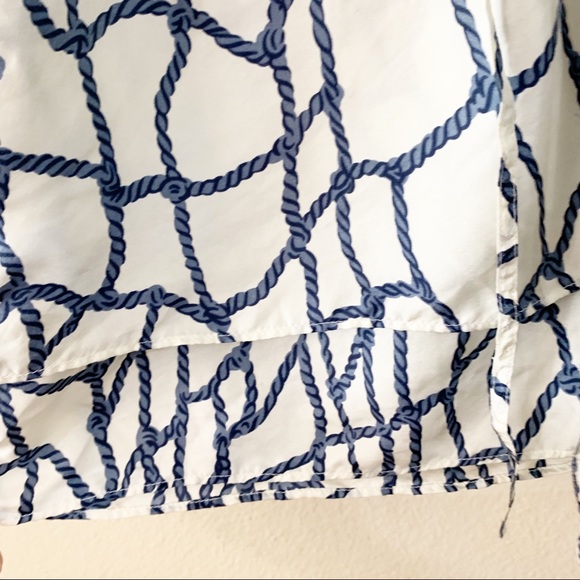 Anthropologie Lil Fissured Shell Nautical Silk Top - Picture 6 of 7